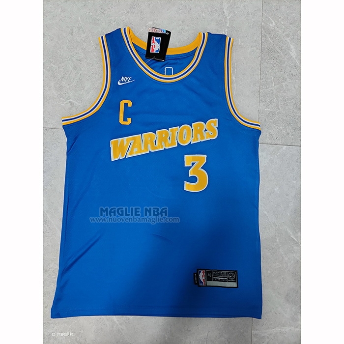 Maglia
 Jordan Poole NO 3 Golden State Warriors Classic 2022-23 Blu
